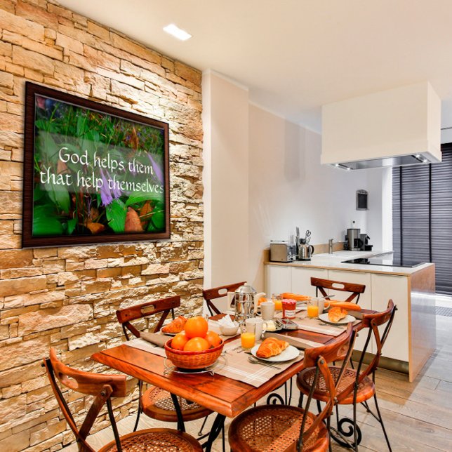 God helps them that help themselves wisdom poster (Creator Uploaded)