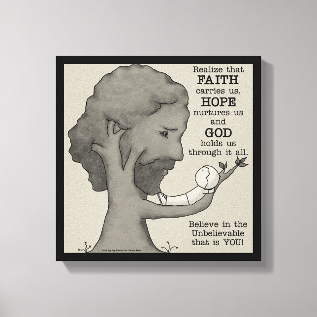 God Holds Us Canvas Print (Front)