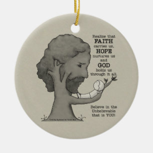 God Holds Us Ceramic Tree Decoration