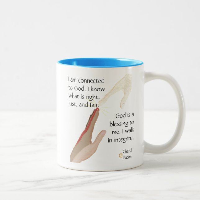 God is a blessing. I Walk in Integrity Mugs (Right)