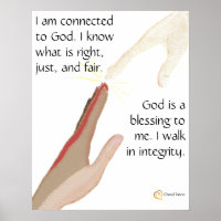 God is a blessing. I Walk in Integrity Posters