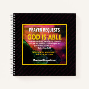 GOD IS ABLE Prayer Requests Notebook