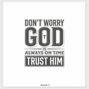 God Is Always on Time Christian Typography Design_