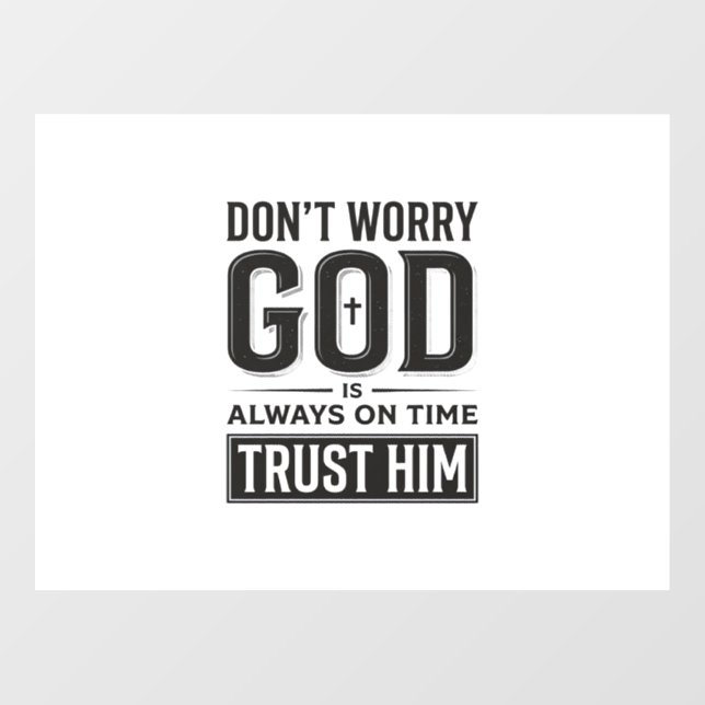 God Is Always on Time Christian Typography Design_ (Sheet)