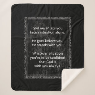 God is Always With You are Never Alone Sherpa Blanket