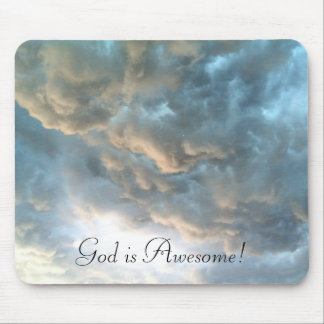 God is Awesome - Clouds Mousepad