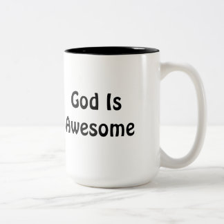 God Is Awesome Two-Tone Coffee Mug
