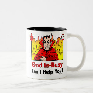 God Is Busy, Can I Help You? Mug