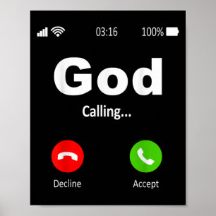 God Is Calling Christian  Poster