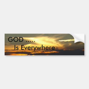 GOD Is Everywhere Inspirational Sunset Bumper Sticker