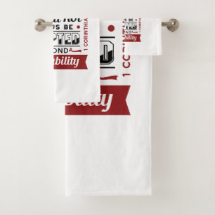 God Is Faithful – 1 Corinthians 10:13 Bible Verse Bath Towel Set