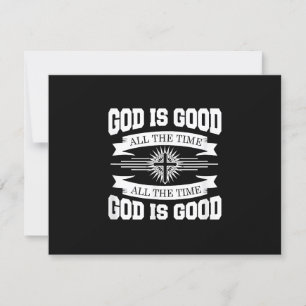 God is good all the time - Christian RSVP Card