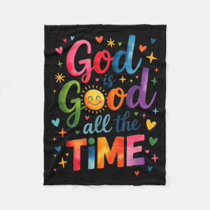 God Is Good All The Time Jesus Christ Christian Gi Fleece Blanket