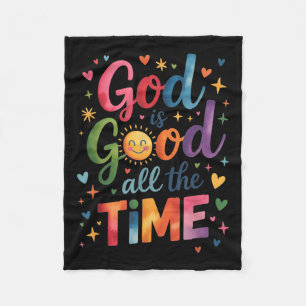 God Is Good All The Time Jesus Christ Christian Gi Fleece Blanket
