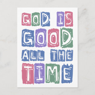 God is good All the time Retro faith Postcard