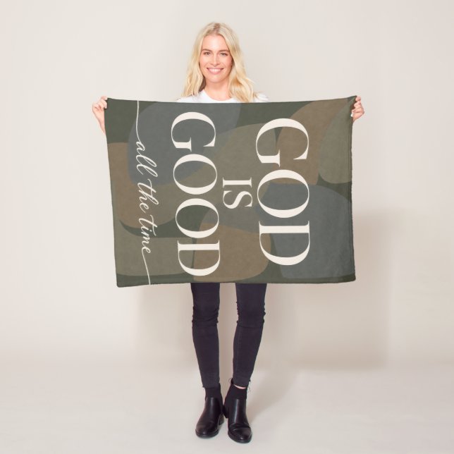  GOD IS GOOD | Christian Fleece Blanket (In Situ)