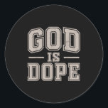God Is Good Christian Jesus Son Sister Brother Tod Classic Round Sticker<br><div class="desc">God Is Good Christian Jesus Son Sister Brother Toddler _1</div>