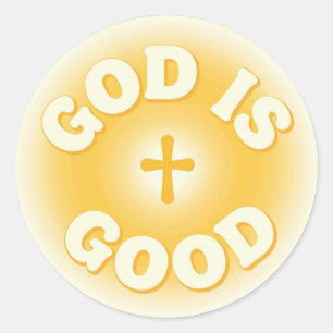 God is Good Classic Round Sticker