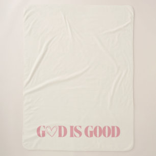 'God Is Good' Psalm 100:5 Christian Catholic Gift Sherpa Blanket