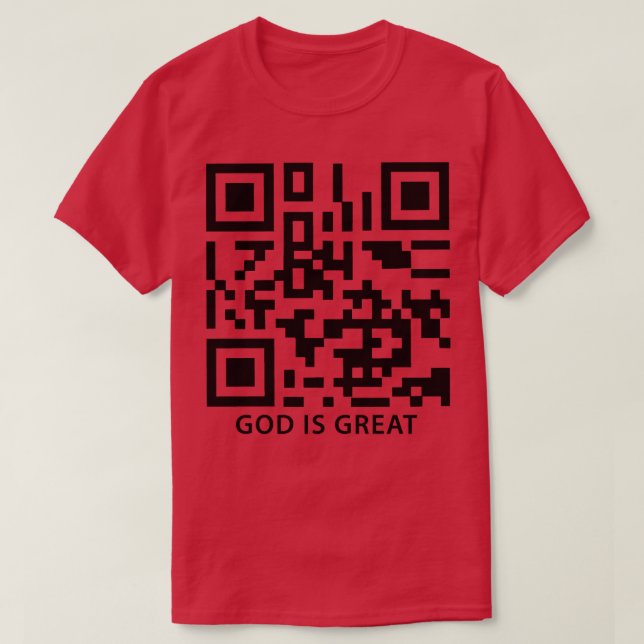 God is Great Qr Code T-Shirt (Design Front)