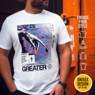 God Is Greater Modern Christian Streetwear synth T-Shirt