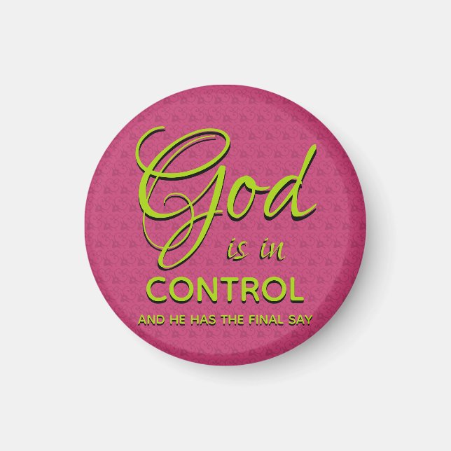GOD IS IN CONTROL Christian Magnet (Front)