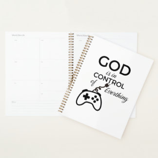  God Is In Control Christian Spiral Notebook - Fai Planner