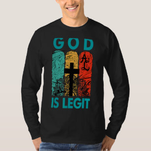 God Is Legit Multicolored  Christian Graphic Tees 