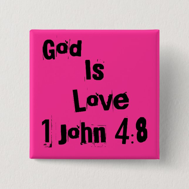 God Is Love 15 Cm Square Badge (Front)