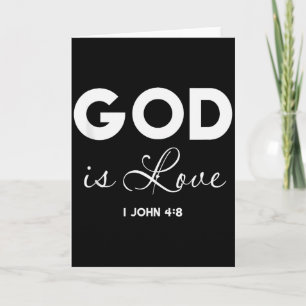 God Is Love 1 John 4_8 Bible Verse Christian Scrip Card
