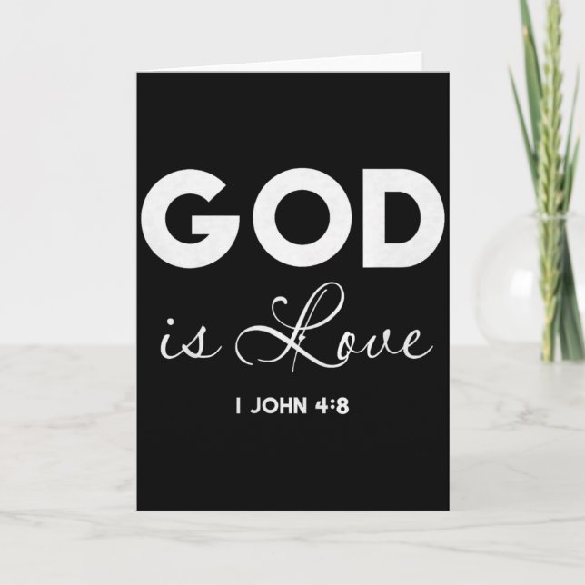 God Is Love 1 John 4_8 Bible Verse Christian Scrip Card (Front)