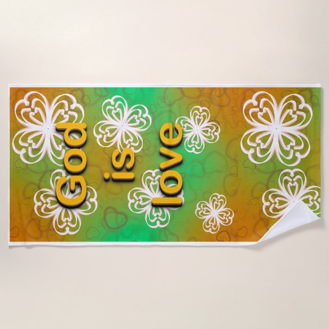 God is love  beach towel (Front)