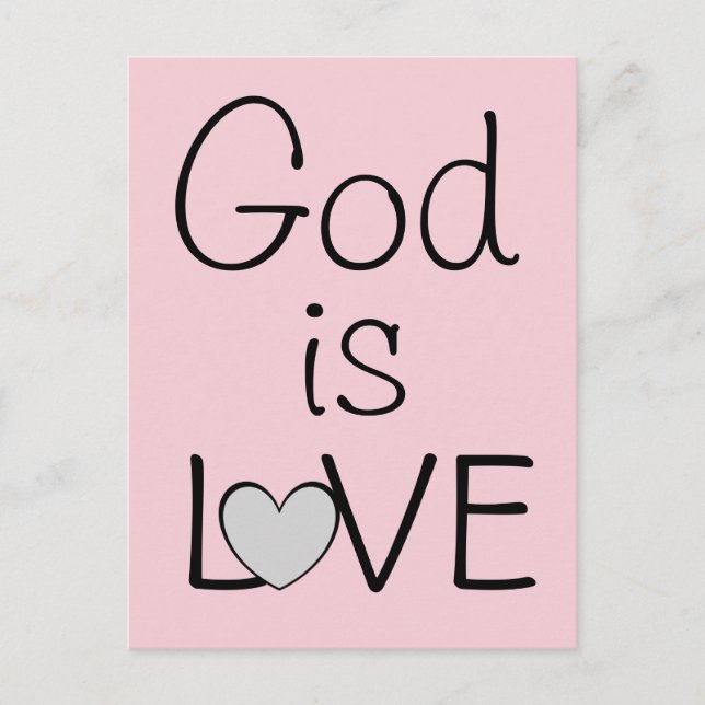 God is LOVE Beautiful Message Postcard (Front)