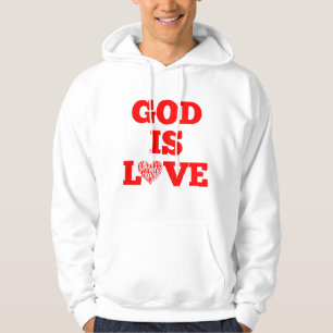 God Is Love Bible Quote Men's  Hoodie