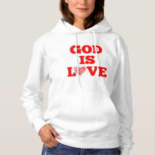God Is Love Bible Quote Women's Hoodie