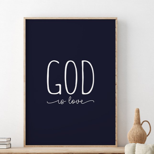 God is love, Bible verse art Poster (Creator Uploaded)