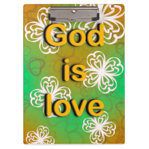 God is love book  clipboard