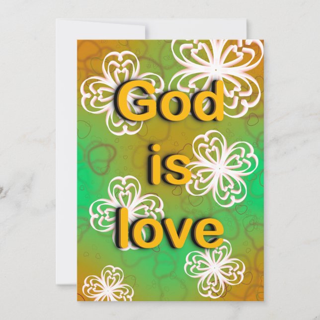 God is love book  invitation (Front)