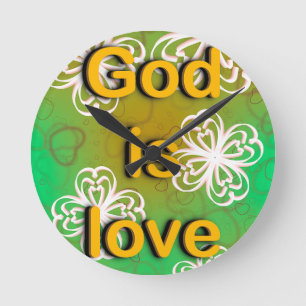 God is love book  round clock