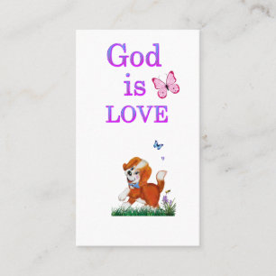 God is Love Business Card