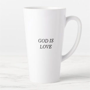 GOD IS LOVE Christian Faith Quote Latte Mug