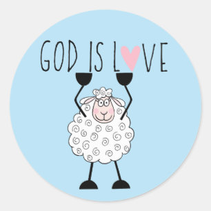 “God is Love” Classic Round Sticker
