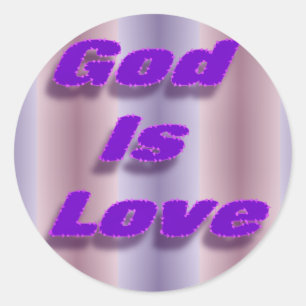 God is Love Classic Round Sticker