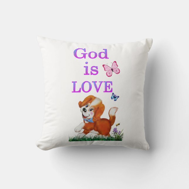 God is Love Cushion (Front)