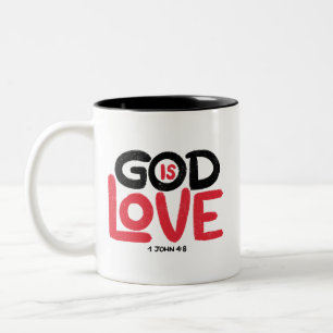God Is Love Hand Lettered Mug