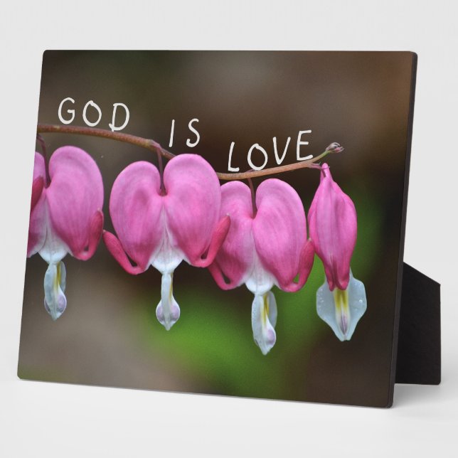 God Is Love Heart Plaque (Side)