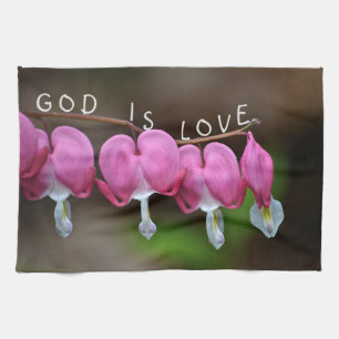 God Is Love Heart Tea Towel