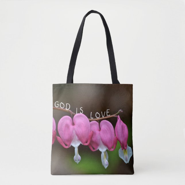 God Is Love Heart Tote Bag (Front)