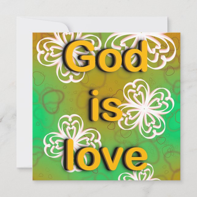 God is love  invitation (Front)