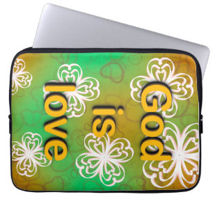 God is love  laptop sleeve